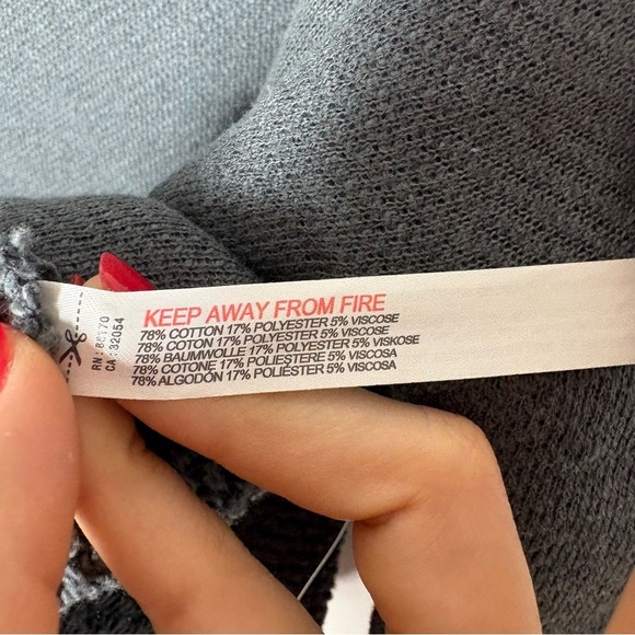 Free People Free-est Miley Set Gray Lounge Sweater Top & Skirt Outfit Size XS - Picture 6 of 13